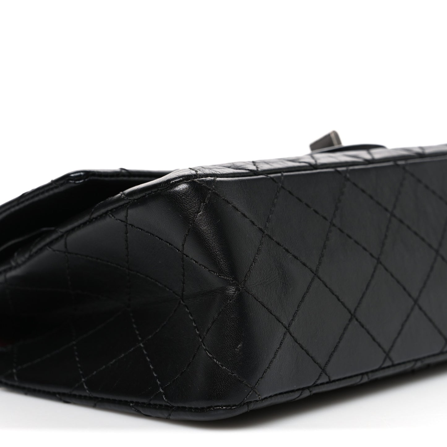 Aged Calfskin Quilted 2.55 Reissue 225 Flap Black