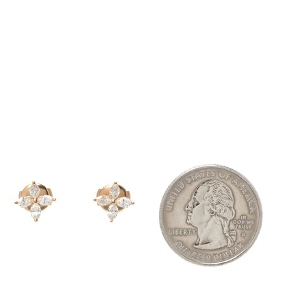 Tiffany 18K Rose Gold Diamond .64ct Small Victoria Earrings 2 of 5