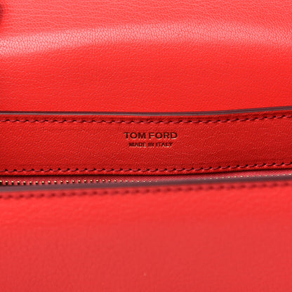 Tom Ford Shiny Goatskin T Clasp Shoulder Bag Red 6 of 9