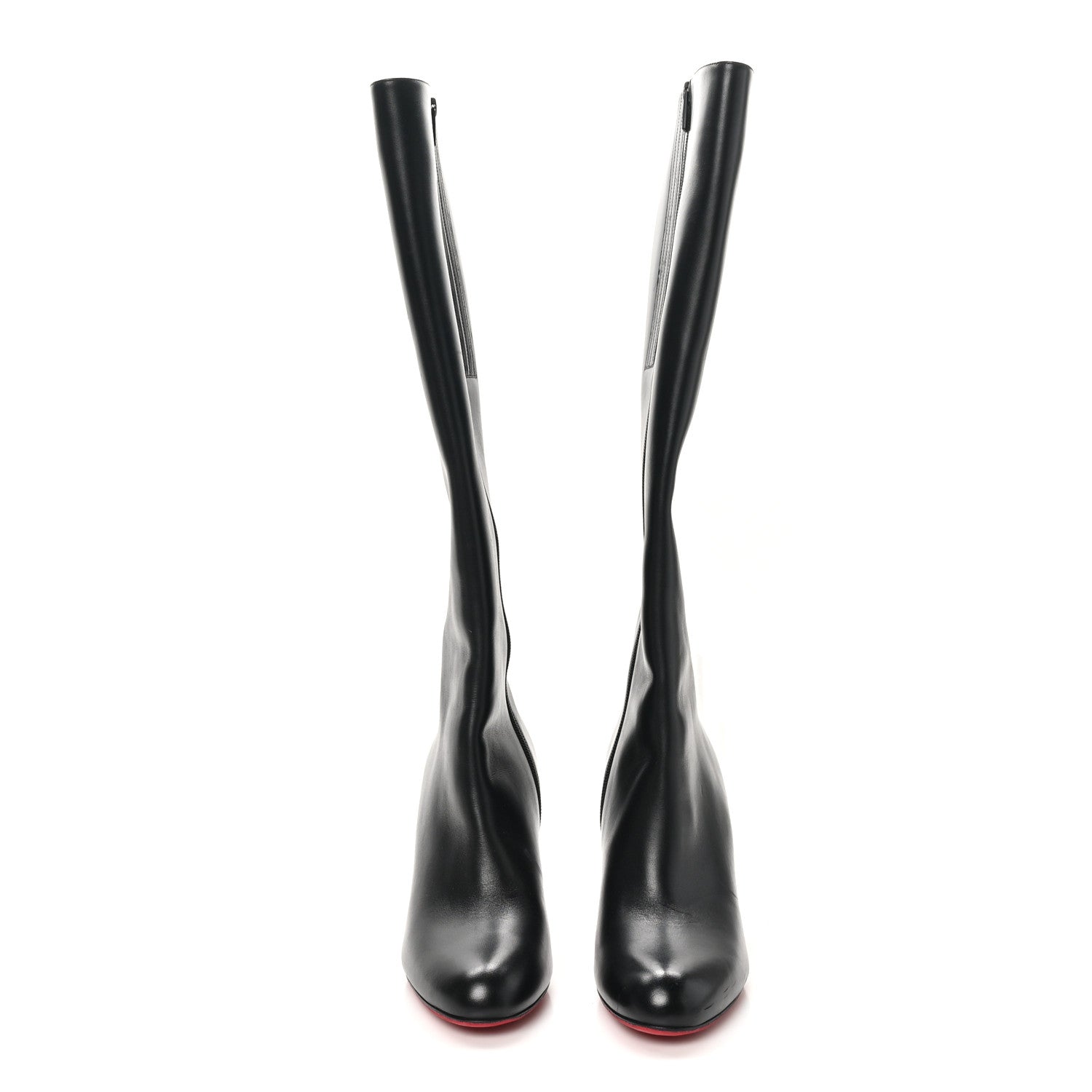 Christian Louboutin Calfskin Pumppie Botta 85 Knee Boots 39.5 Black 2 of 9