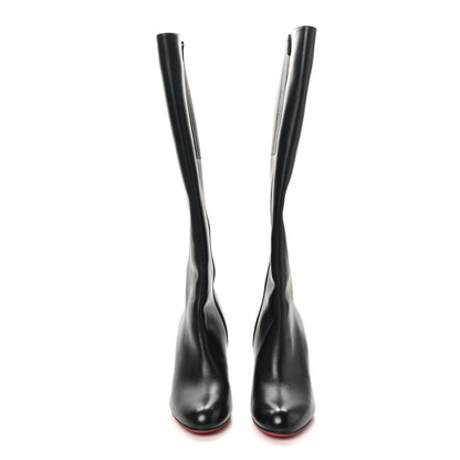 Christian Louboutin Calfskin Pumppie Botta 85 Knee Boots 39.5 Black 2 of 9