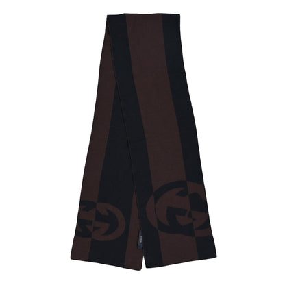 Gucci Wool Tricot Interlocking G Host Scarf Brown Dark Brown 2 of 4