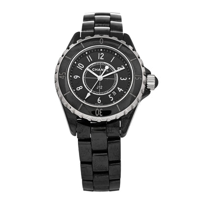 Chanel Stainless Steel Ceramic 33mm J12 Quartz Watch Black 1 of 5