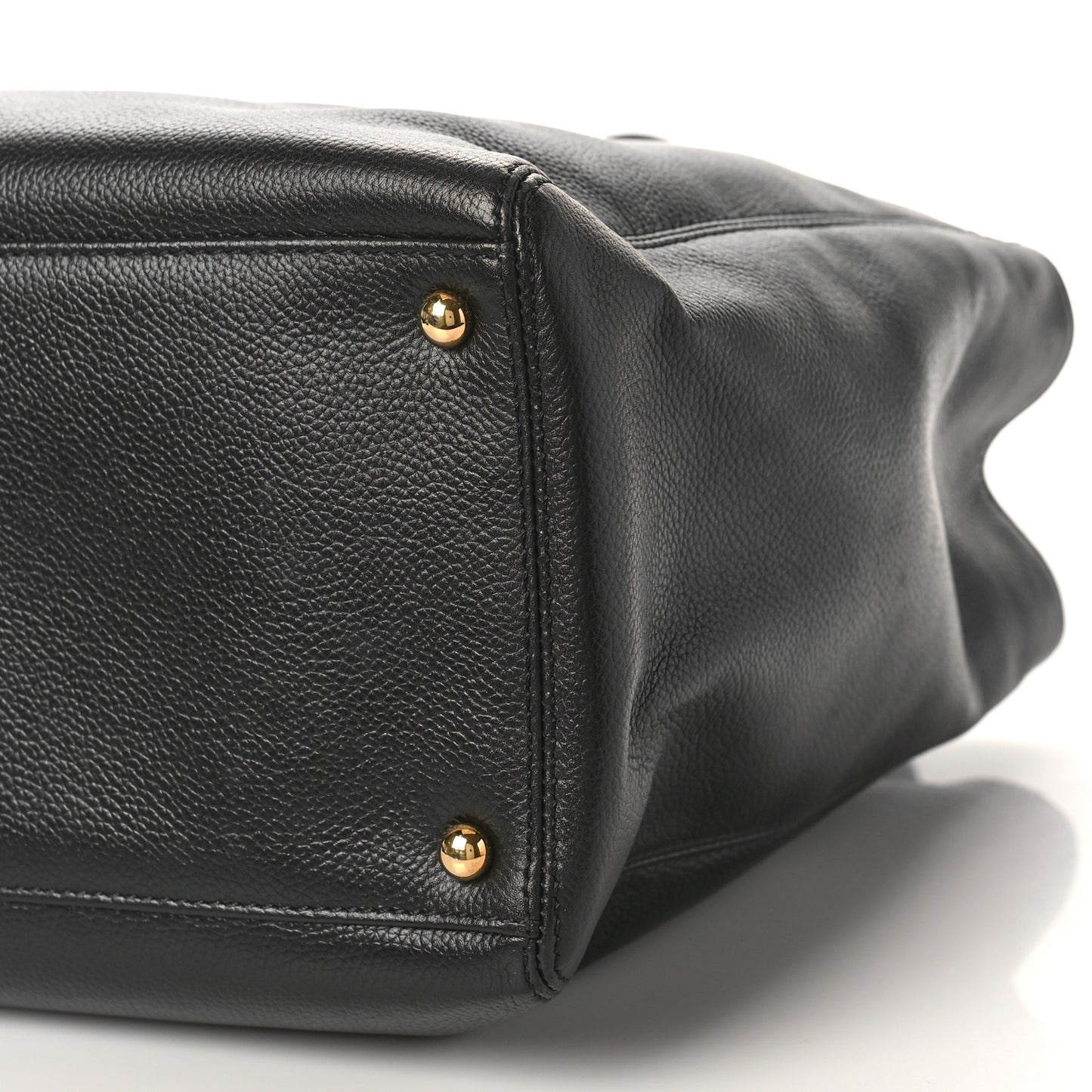 Caviar Medium Cerf Executive Shopper Tote Black