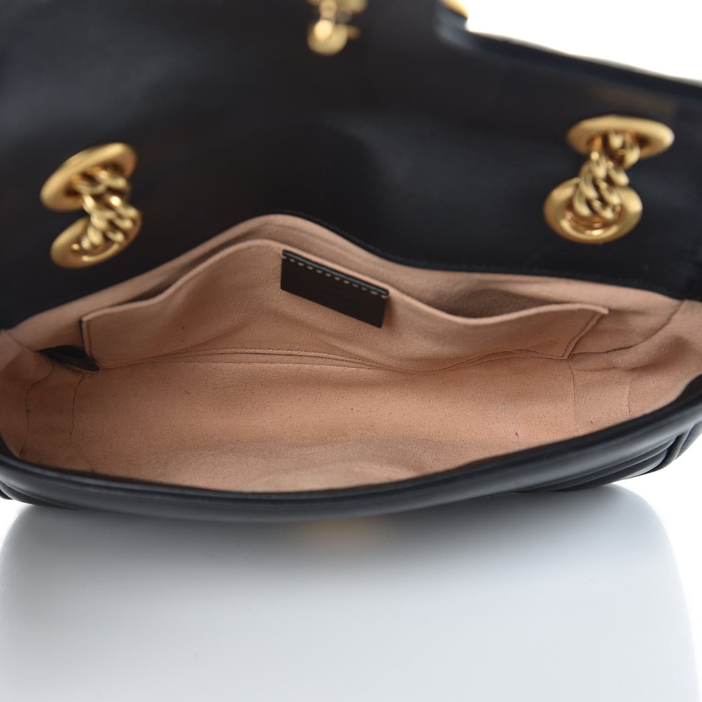 Calfskin Matelasse Mini GG Marmont Shoulder Bag Black