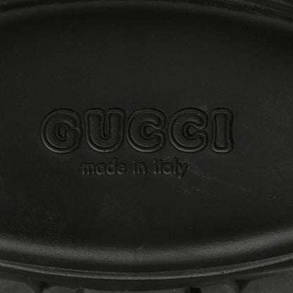 Gucci Rubber GG Monogram Perforated Elea Platform 55mm Lug Sole Sandals 36 Black 8 of 13