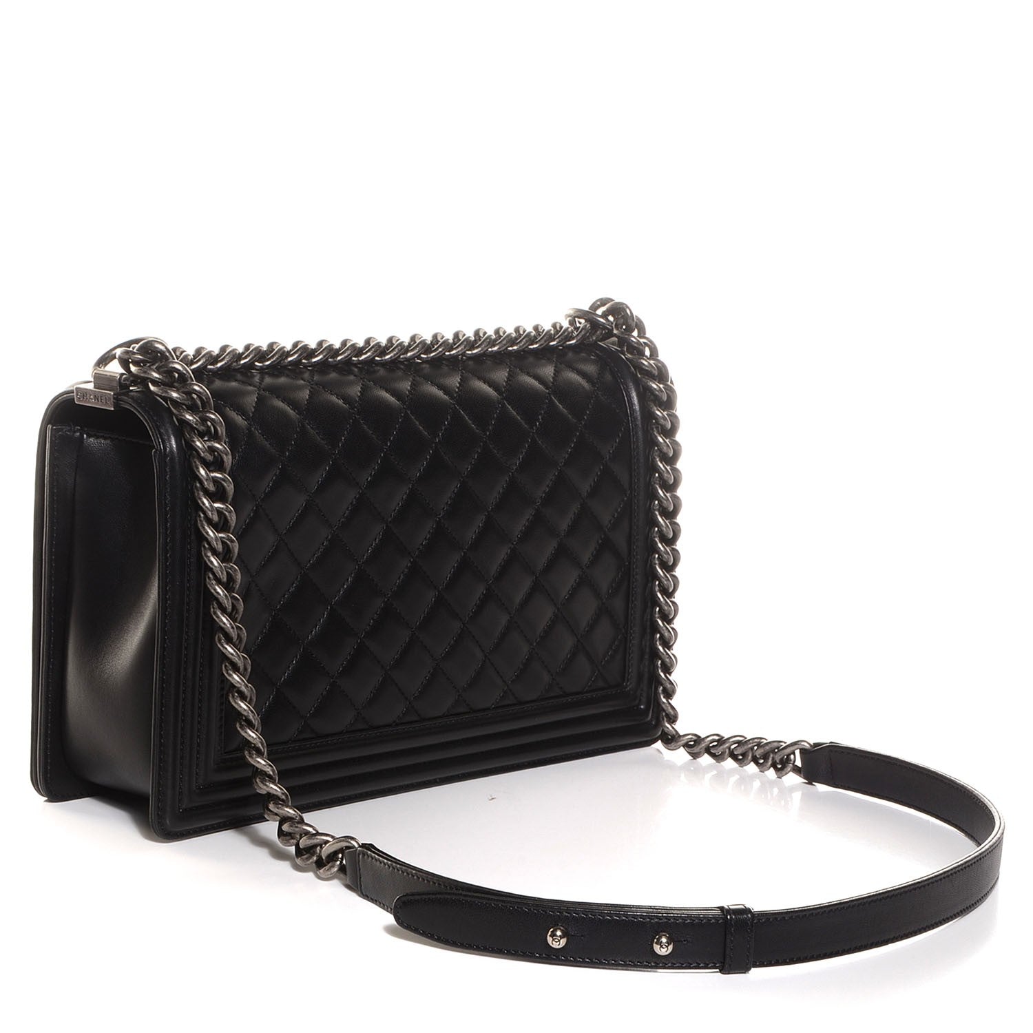 Chanel Lambskin Quilted New Medium Boy Flap Black 3 of 9