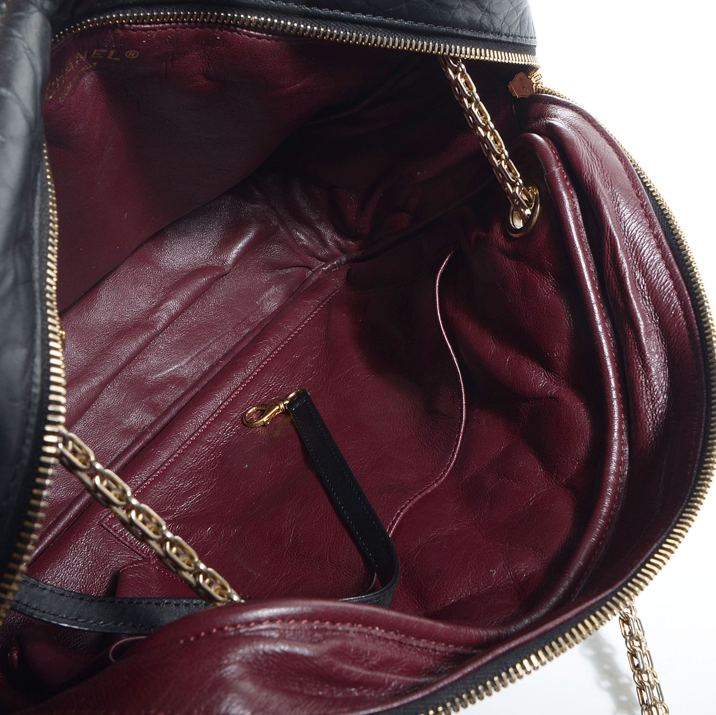 Aged Calfskin Quilted Large Reissue Camera Case Black