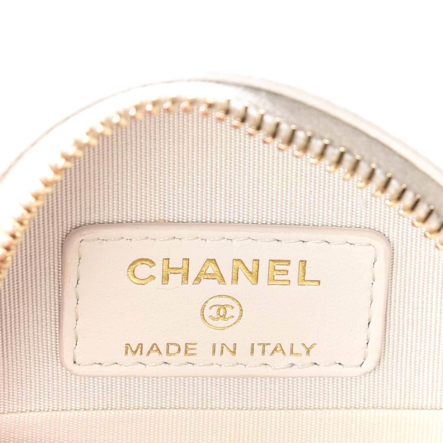 Chanel Goatskin Quilted 19 Round Clutch With Chain White 7 of 10