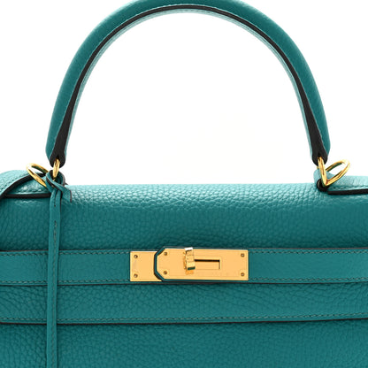 Hermes Taurillon Clemence Kelly Retourne 28 Bleu Paon 8 of 12
