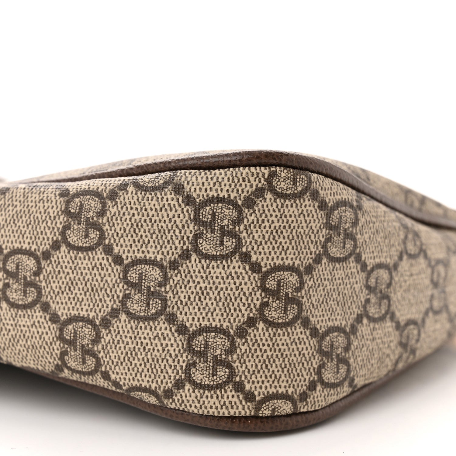 Gucci GG Supreme Monogram Textured Dollar Calfskin Web Small Ophidia GG Handbag Beige Ebony New Acero 10 of 14
