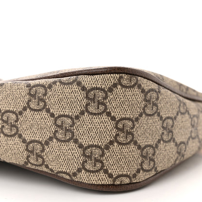 Gucci GG Supreme Monogram Textured Dollar Calfskin Web Small Ophidia GG Handbag Beige Ebony New Acero 10 of 14
