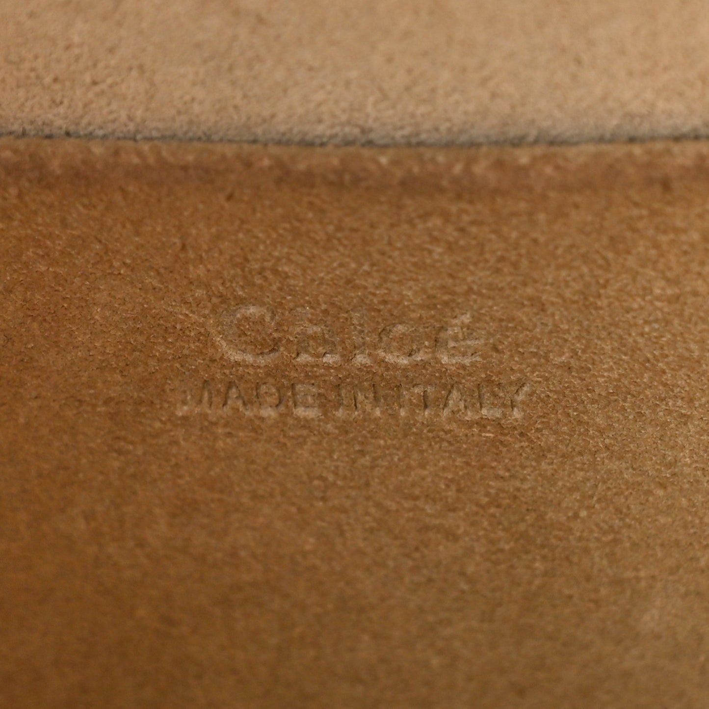 Calfskin Suede Medium Nile Bracelet Bag Biscotti Beige