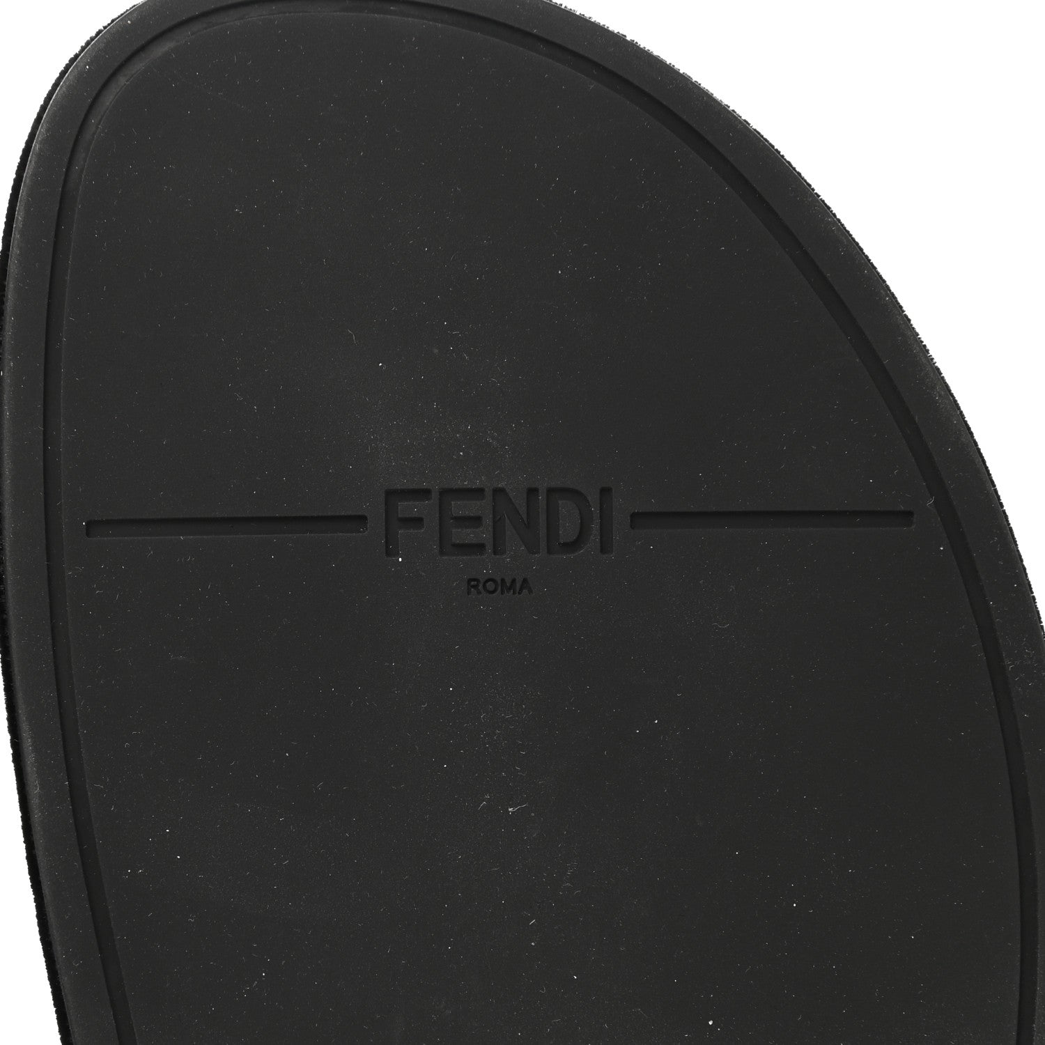 Fendi Calfskin FF Embossed Slide Sandals 39 Maya Black 6 of 8