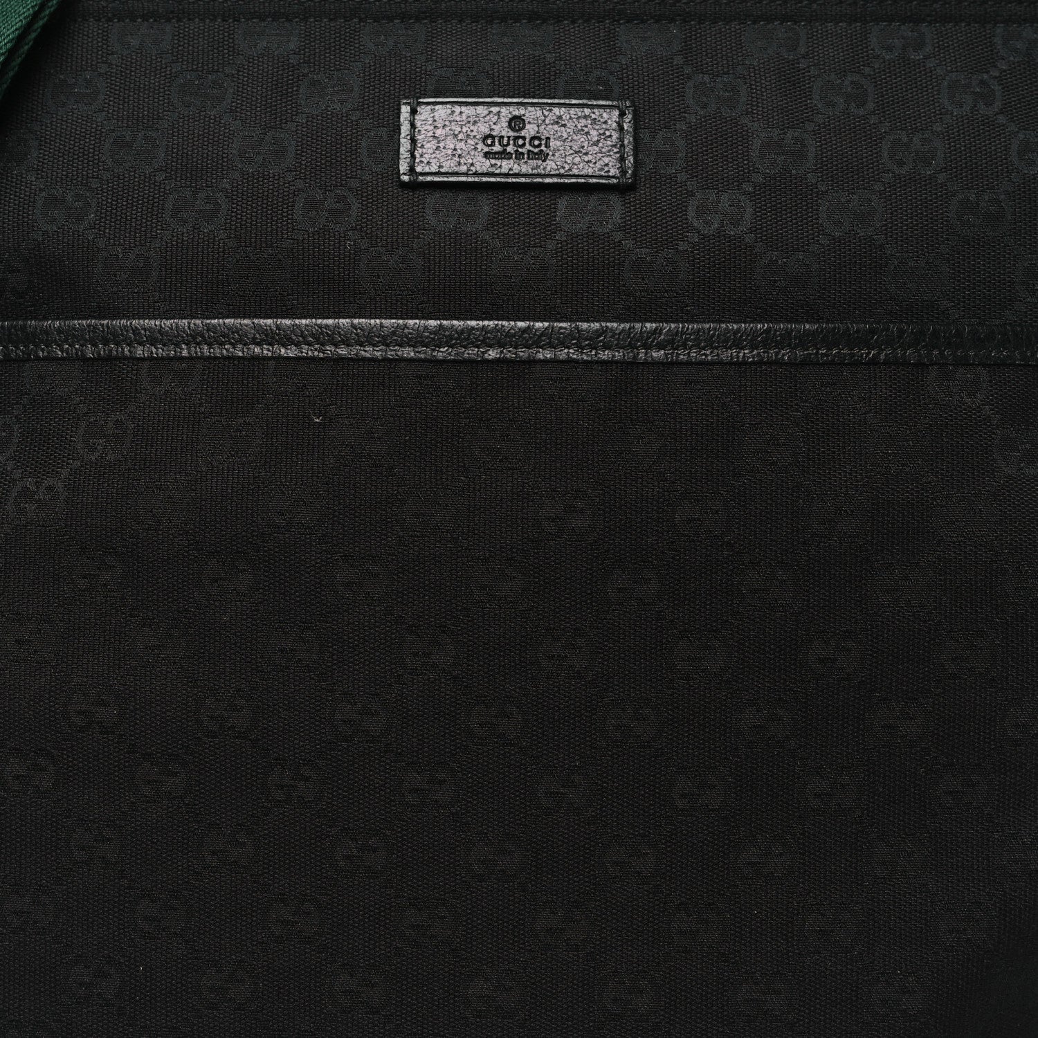 Gucci Monogram Web Medium Flat Messenger Bag Black 8 of 10
