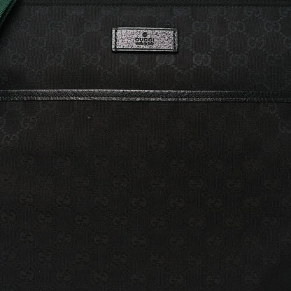 Gucci Monogram Web Medium Flat Messenger Bag Black 8 of 10