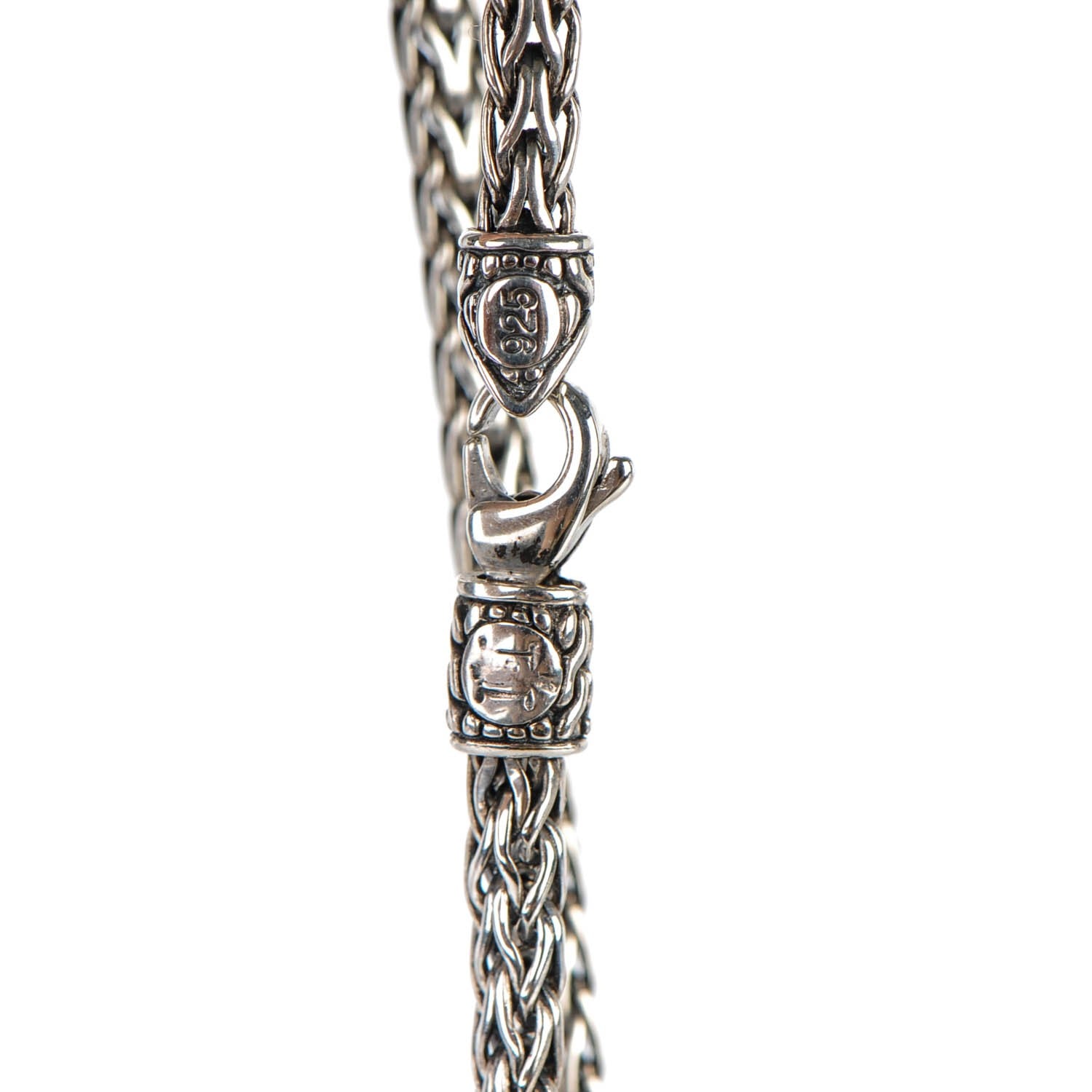 John Hardy Sterling Silver 22k Gold Palu Square Pendant Necklace 4 of 5