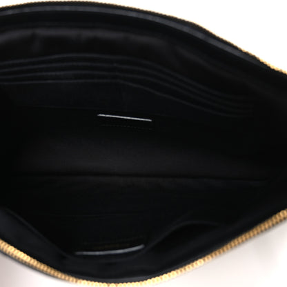 Saint Laurent Calfskin Matelasse Monogram Cassandre Tablet Pouch Black 5 of 7