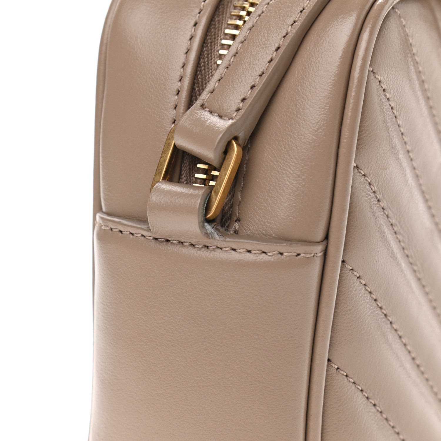 Saint Laurent Calfskin Matelasse Monogram Lou Camera Bag Dark Latte 11 of 11