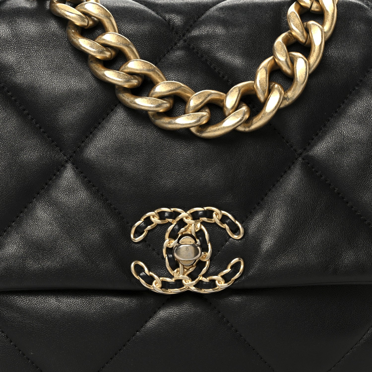 Chanel Lambskin Quilted Large Chanel 19 Flap Black 8 of 11