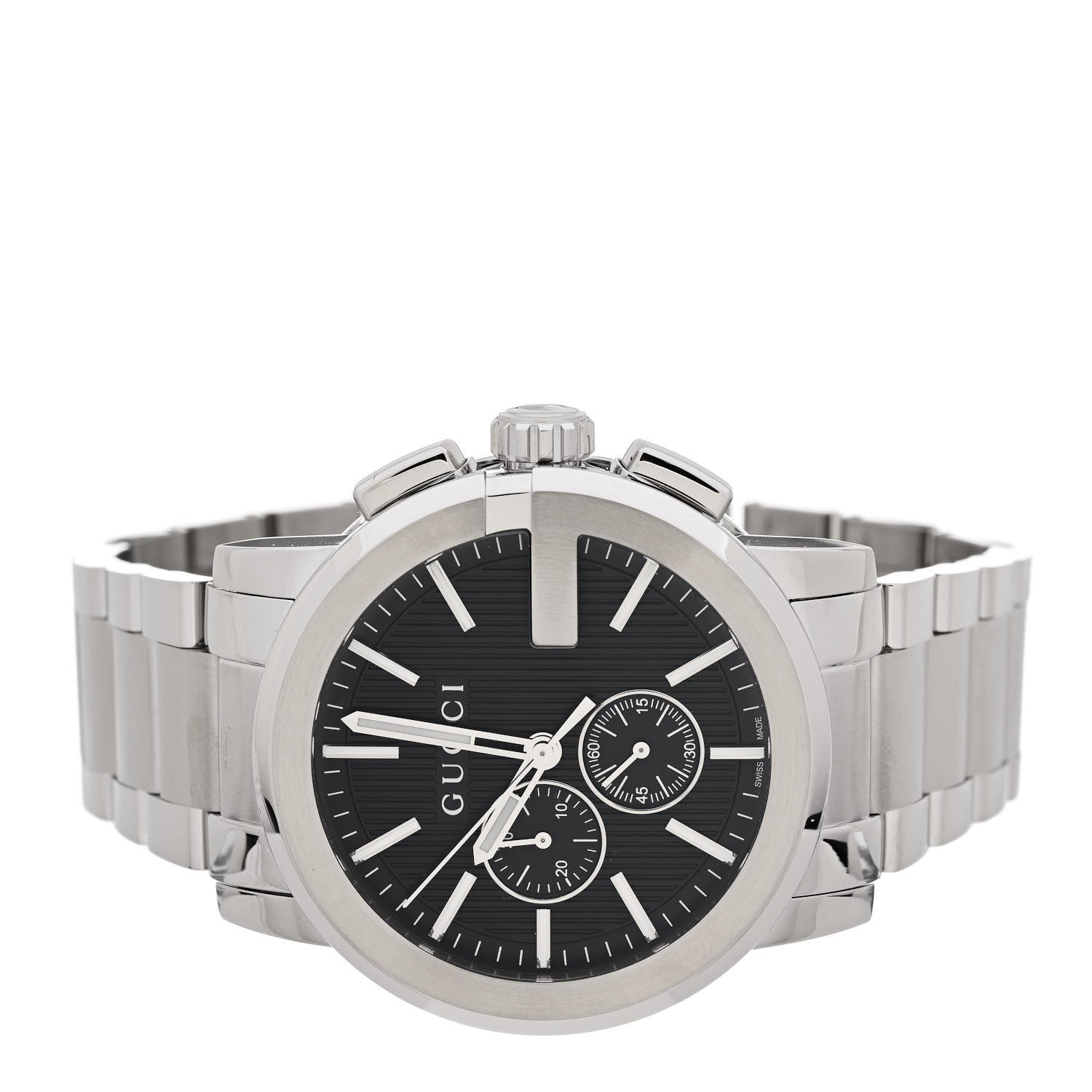 Gucci Stainless Steel 44mm G-Chrono Quartz Watch Black 2 of 5