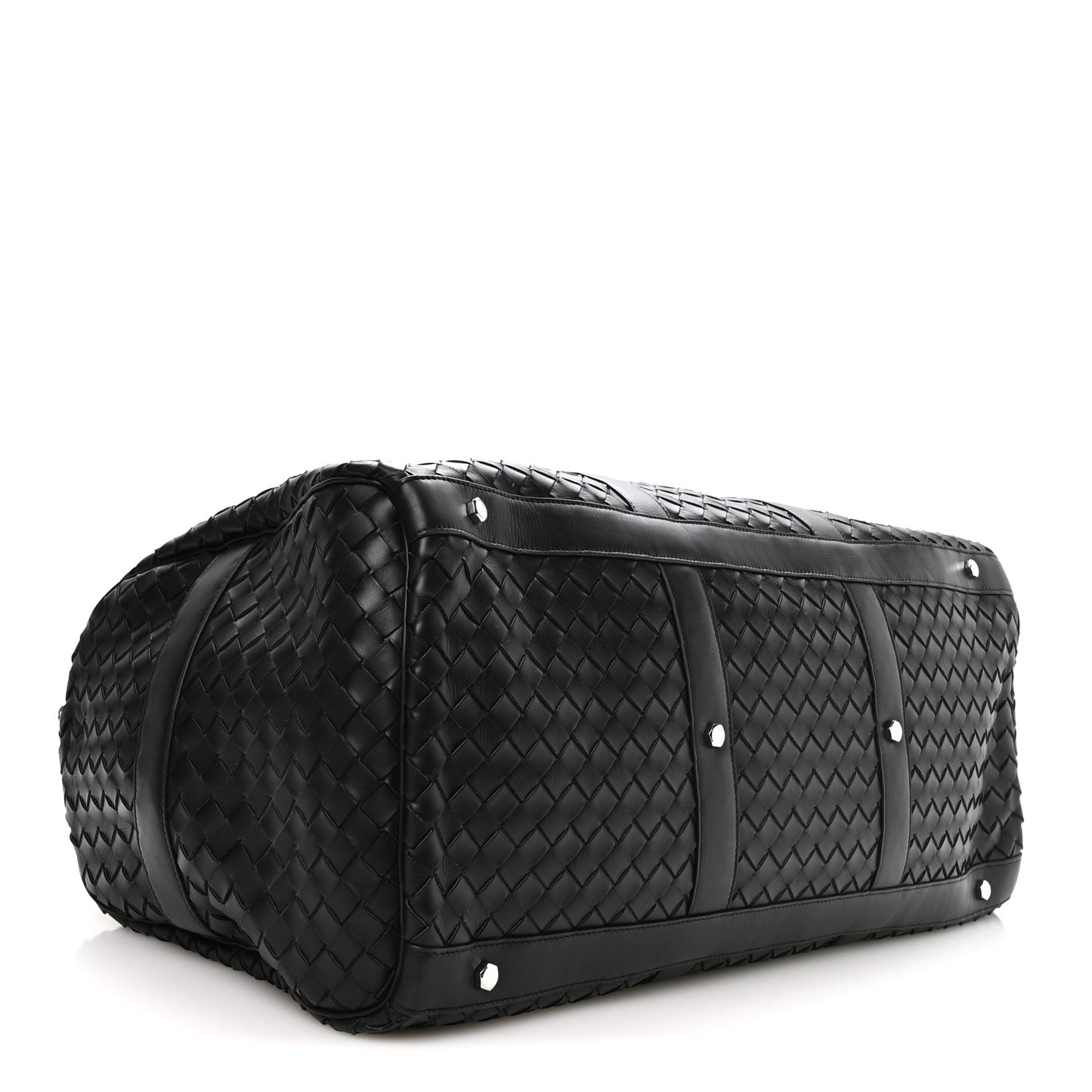 Nappa Intrecciato Weekend Bag Black