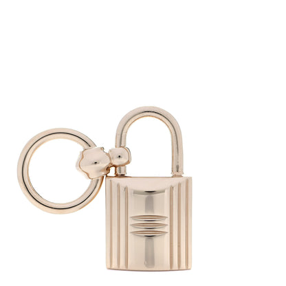 Hermes Permabrass Mini Loop Charms Cadenas Scarf Ring Gold 1 of 3