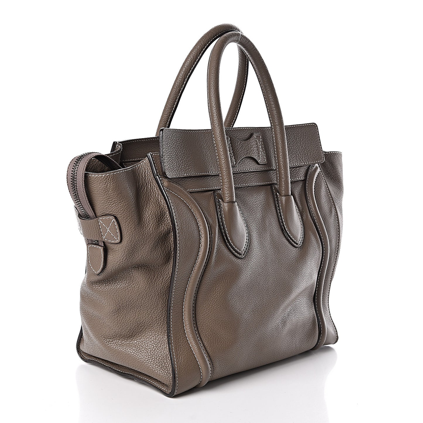 Drummed Calfskin Mini Luggage Souris