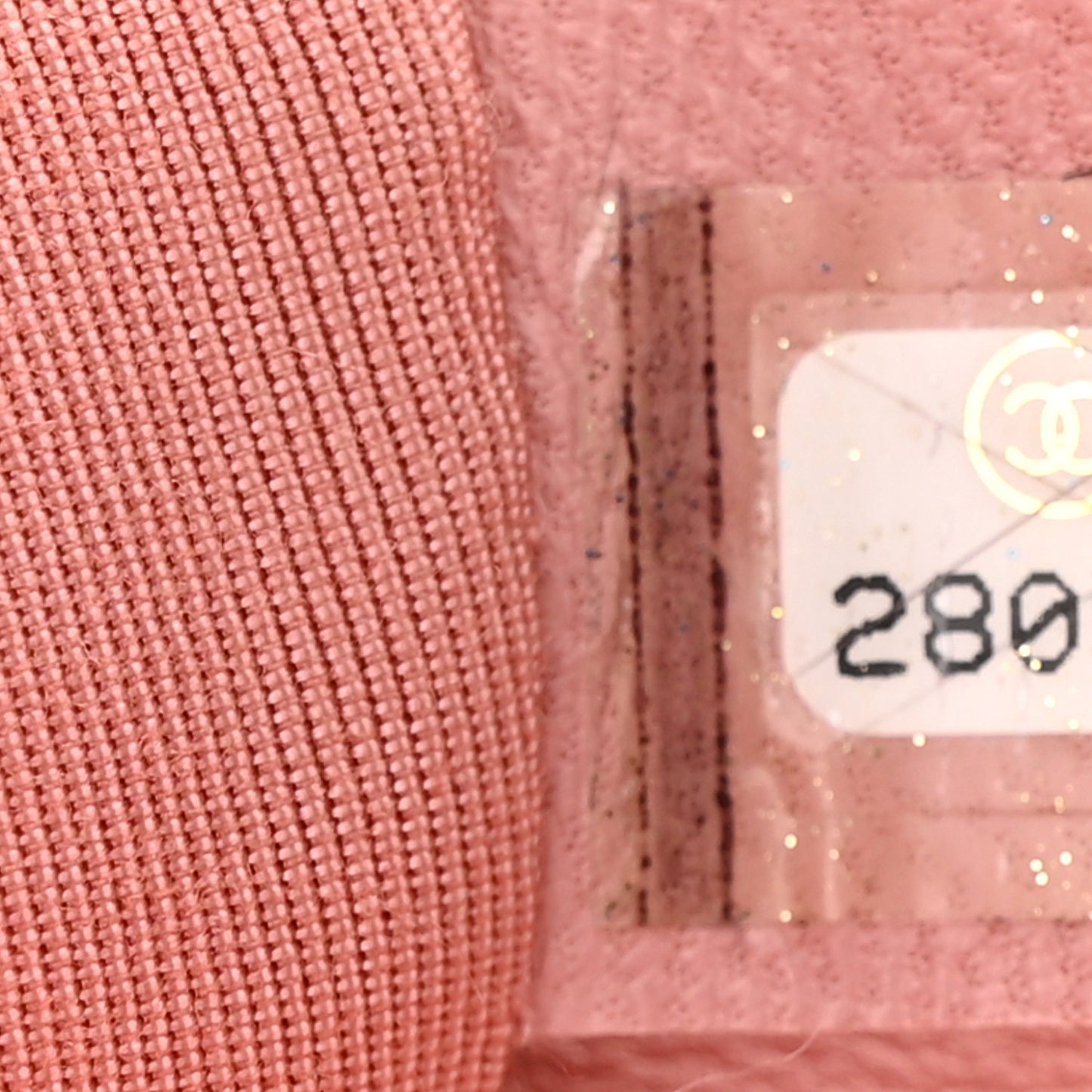 Tweed Medium Pearl Handle Flap Pink Beige Orange Ecru