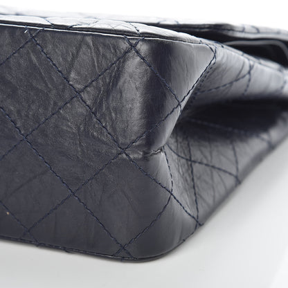 Chanel Aged Calfskin Quilted 2.55 Reissue 227 Flap Navy Blue 6 of 11