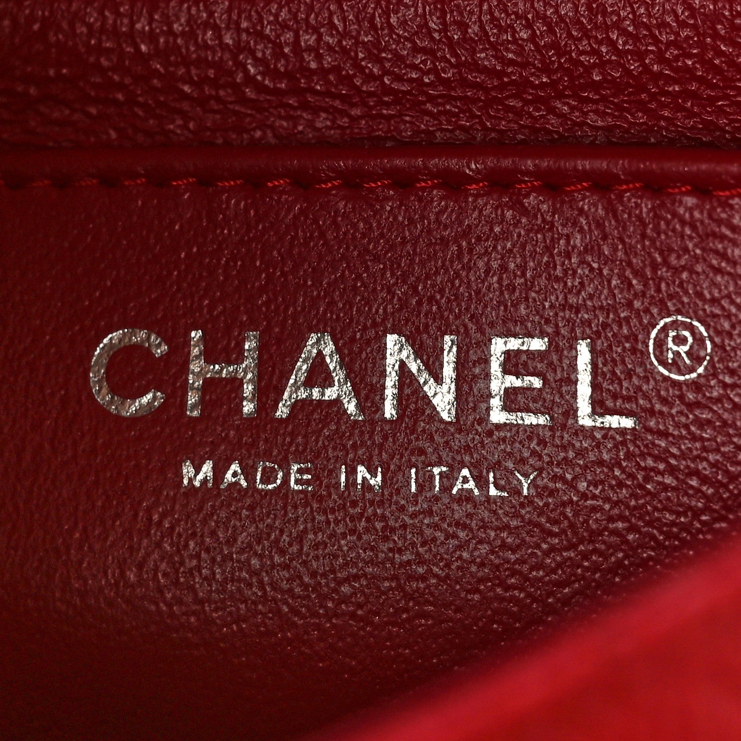 Chanel Caviar Quilted Mini Square Flap Red 6 of 10
