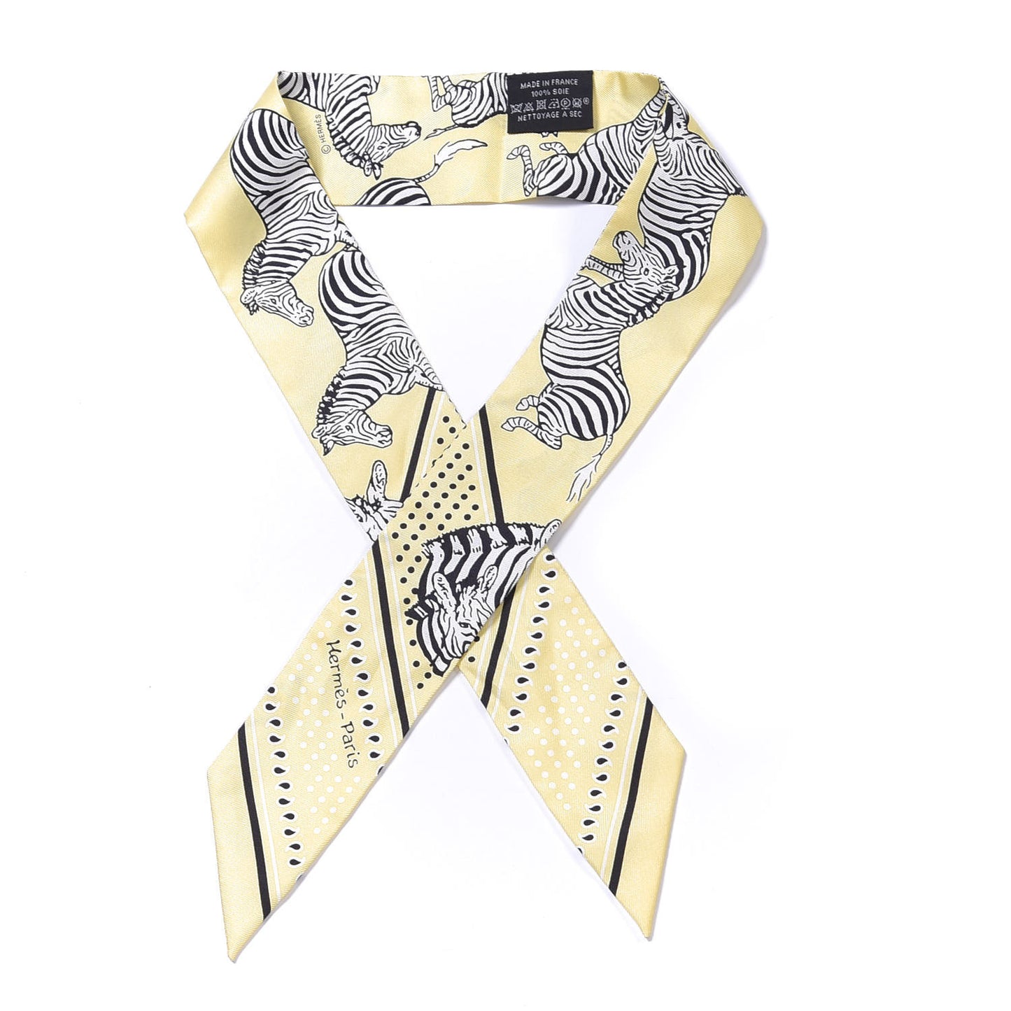 Silk Les Zebres Twilly Jaune Soufre Black