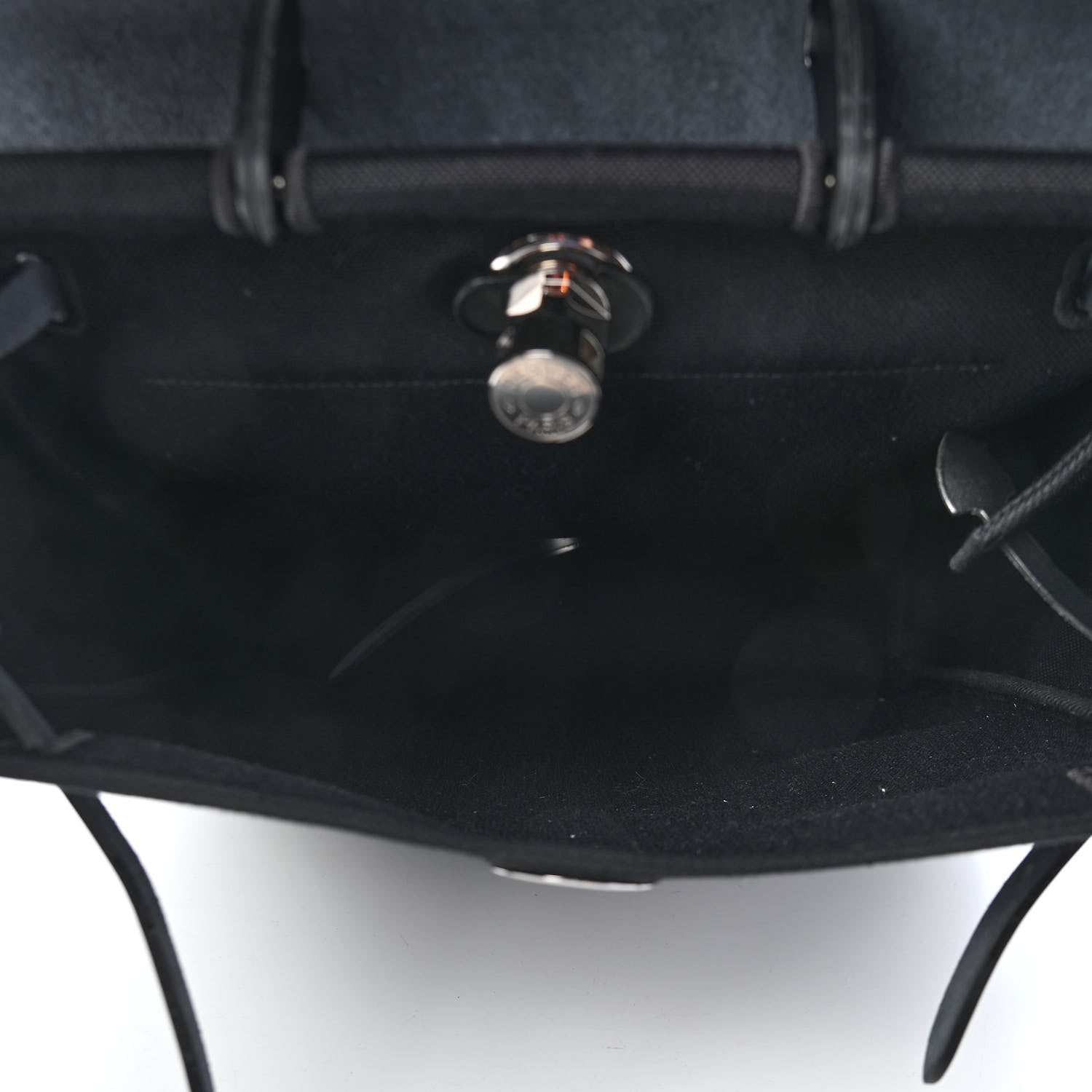 Hermes Military Toile Vache Hunter Herbag a Dos Zip Retourne Backpack Black 5 of 10