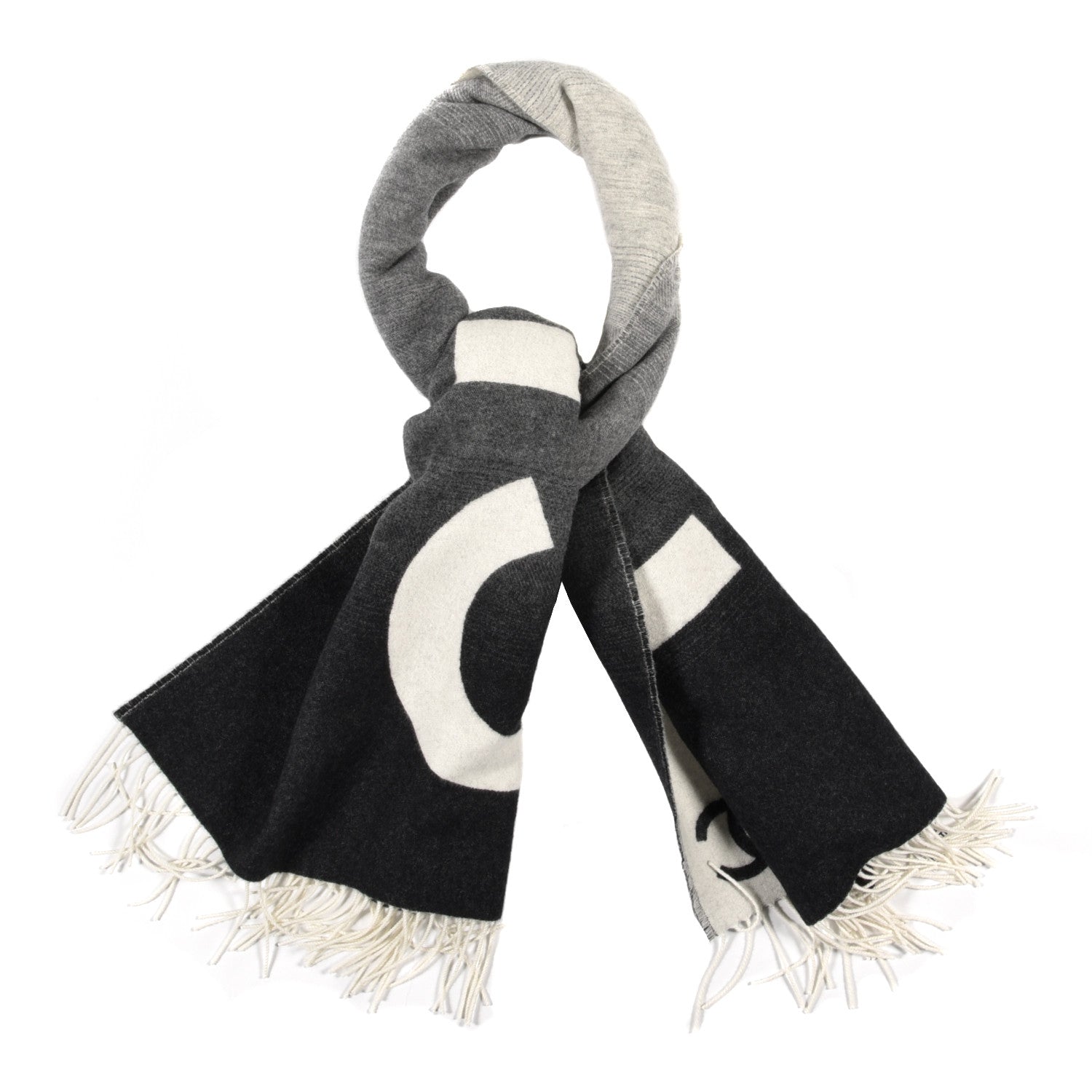 Chanel CC Logo Scarf Grey 1 of 4