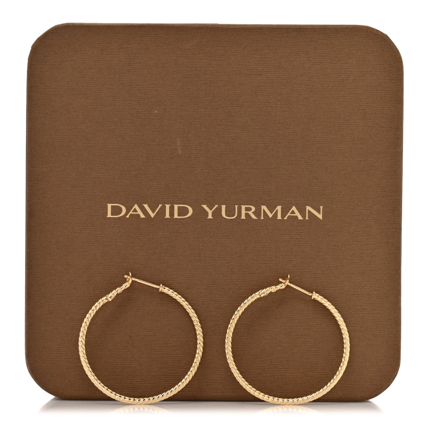18K Yellow Gold 36mm Large Cable Classics Hoop Earrings