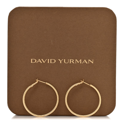David Yurman 18K Yellow Gold 36mm Large Cable Classics Hoop Earrings 5 of 5