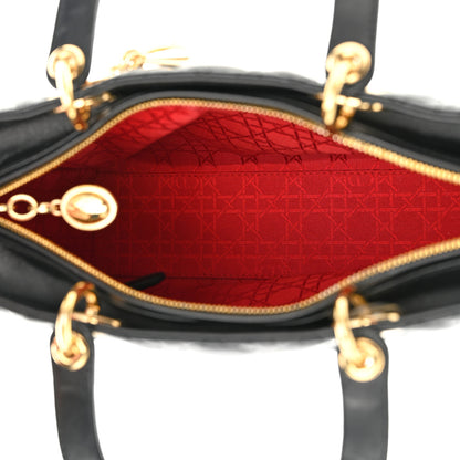 Christian Dior Lambskin Cannage Large Lady Dior Black 5 of 10