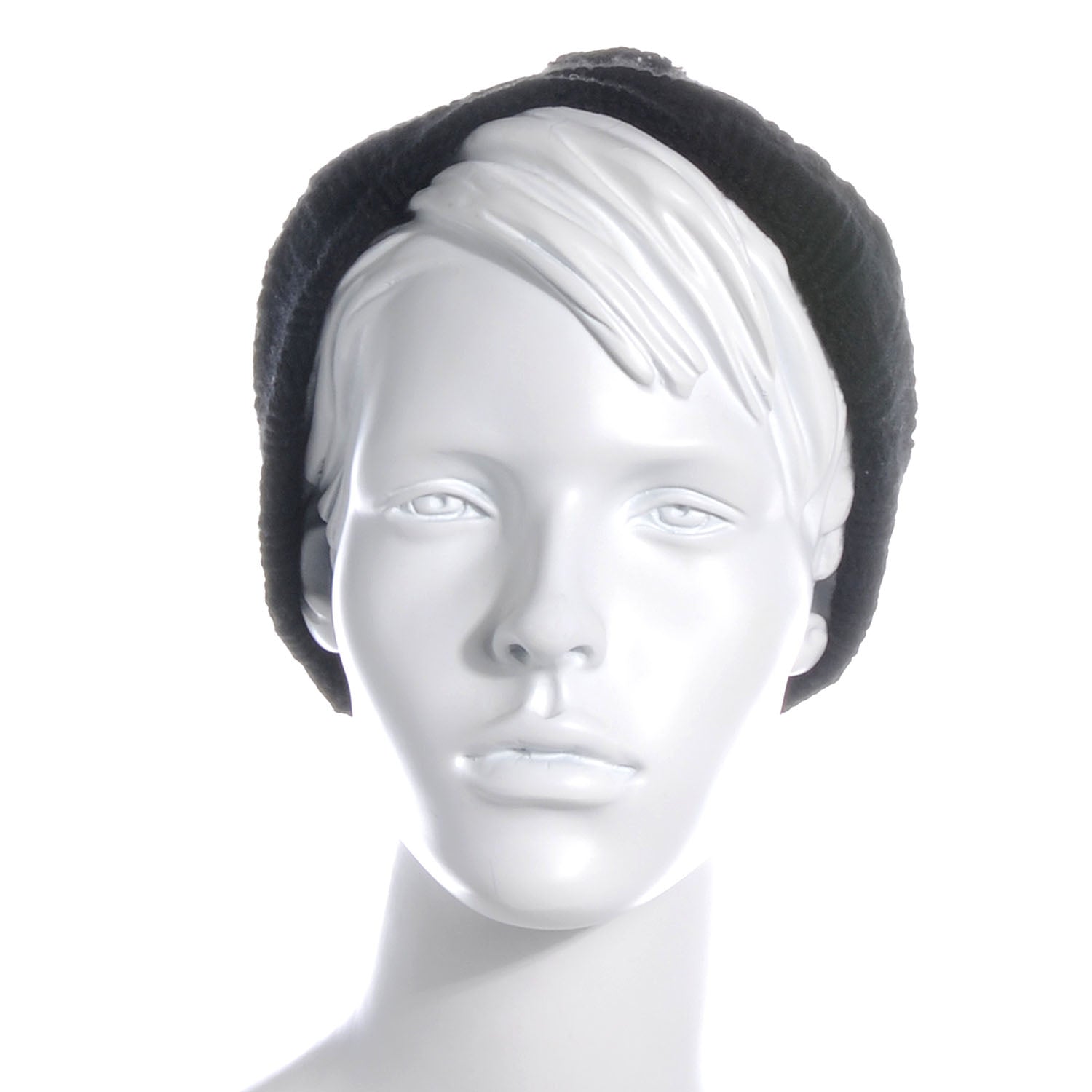 Chanel Cashmere Chain CC Beanie Hat Black 3 of 6