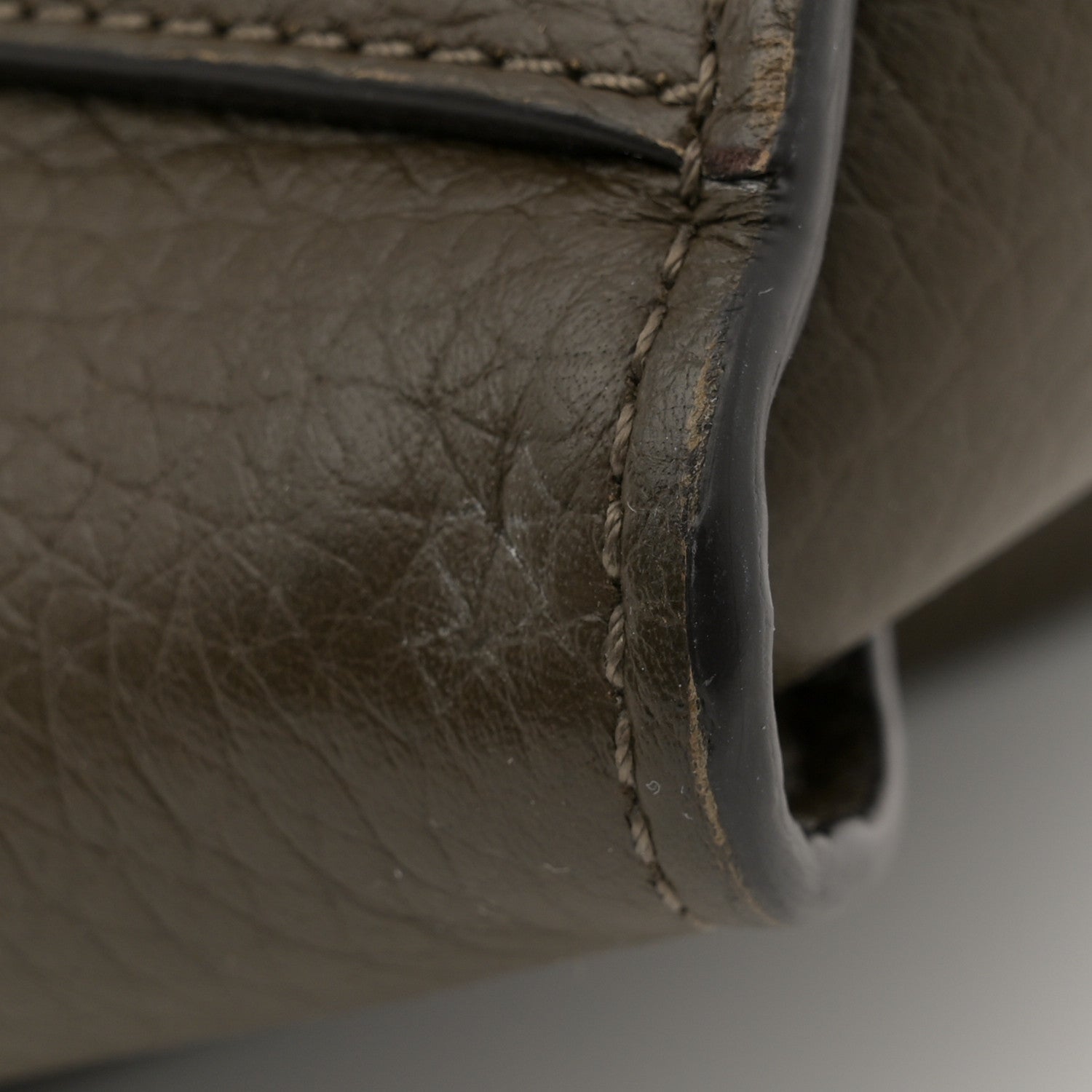 Mulberry Heavy Grain Iris Tote Olive Green 10 of 11