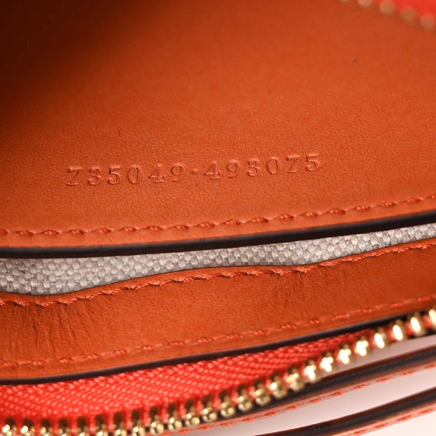 Calfskin GG Matelasse Chain Handbag Deep Orange Natural