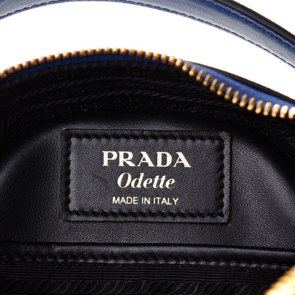 Prada Saffiano Lux Mini Odette Backpack Bleuette 5 of 6