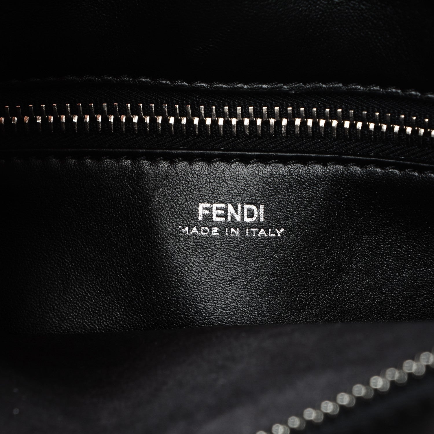Fendi Shiny Nappa Trapuntata DotCom Chain Satchel Black 6 of 7