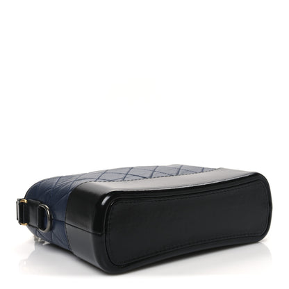 Chanel Aged Calfskin Quilted New Medium Gabrielle Hobo Navy Black 4 of 10