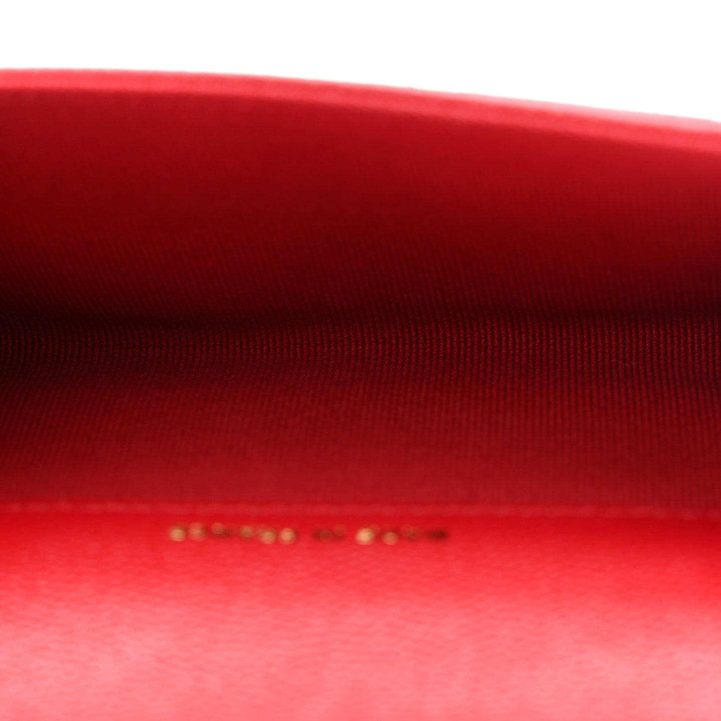 Caviar Quilted Flap Card Holder Wallet Red
