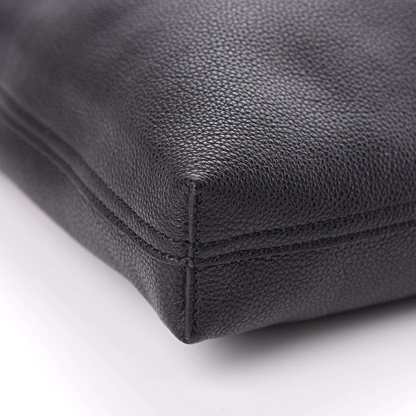 Calfskin Mens Logo Vertical Shopping Tote Black