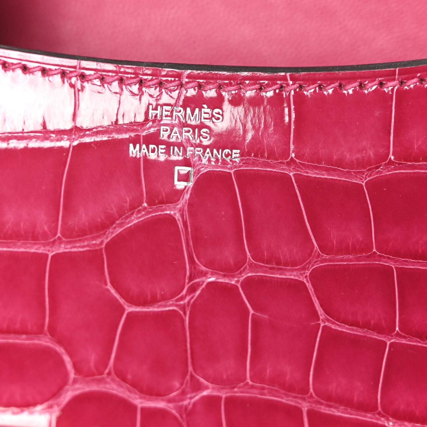 Hermes Shiny Alligator Constance 18 Rose Mexico 6 of 10
