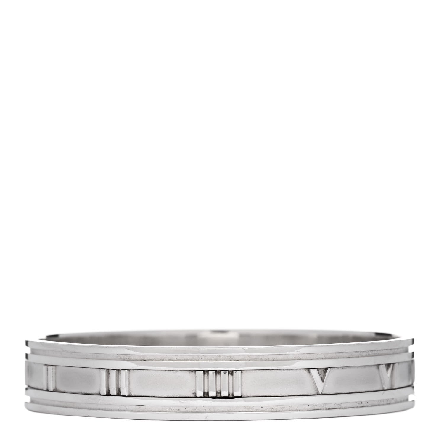 Tiffany Sterling Silver Atlas Bangle Bracelet 2 of 3