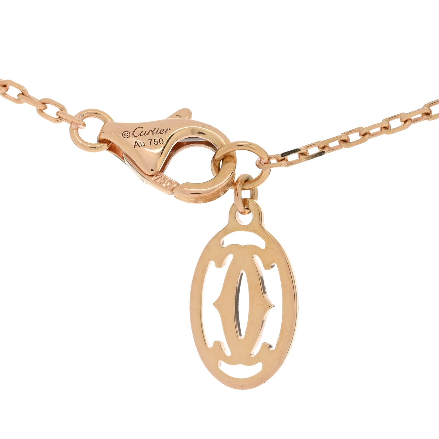 18K Pink Gold Diamond SM D'Amour Pendant Necklace