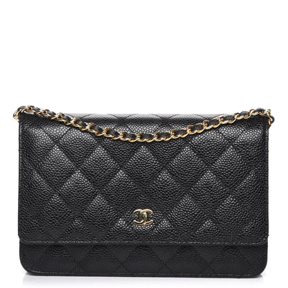 Chanel Caviar Quilted Wallet On Chain WOC Black 1 of 9