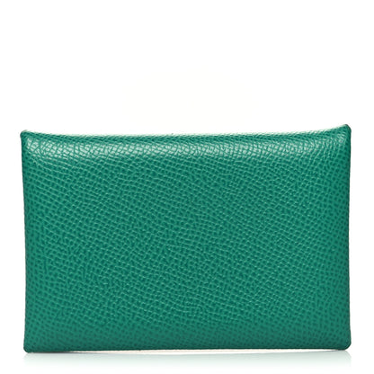 Hermes Epsom Calvi Card Case Vert Jade 1 of 10